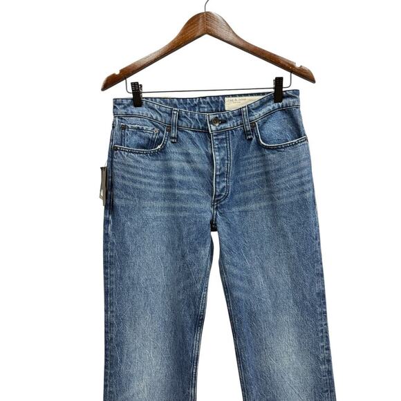rag & bone Peggy Straight Siesta Mid-Rise Rigid Jean Full Length size 25 NWT - Picture 3 of 9